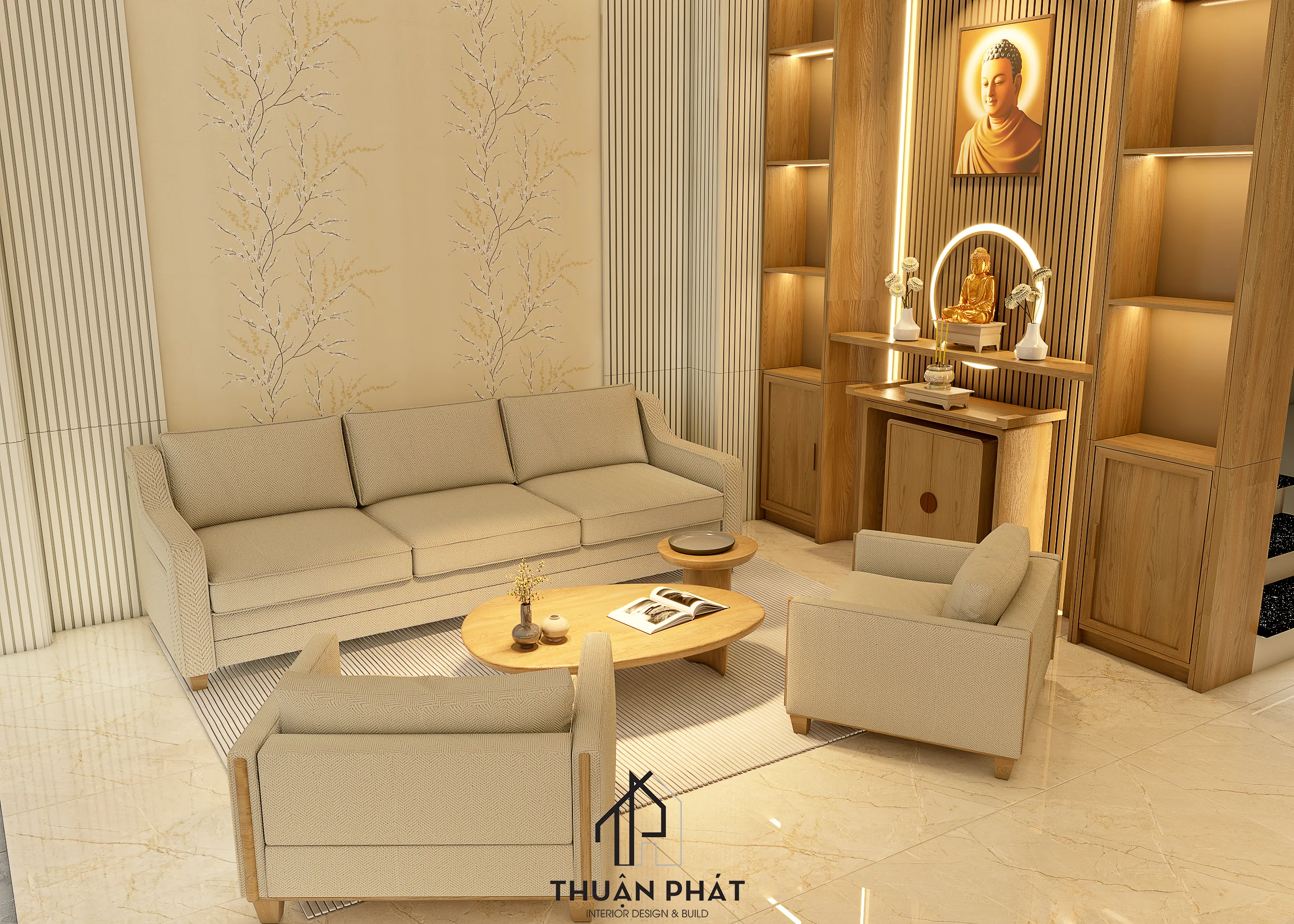 Thiết Kế Nội Thất Nhà Phố Japandi Mix Minimalism 325m2 Tại Bình Tân - Hình ảnh 6