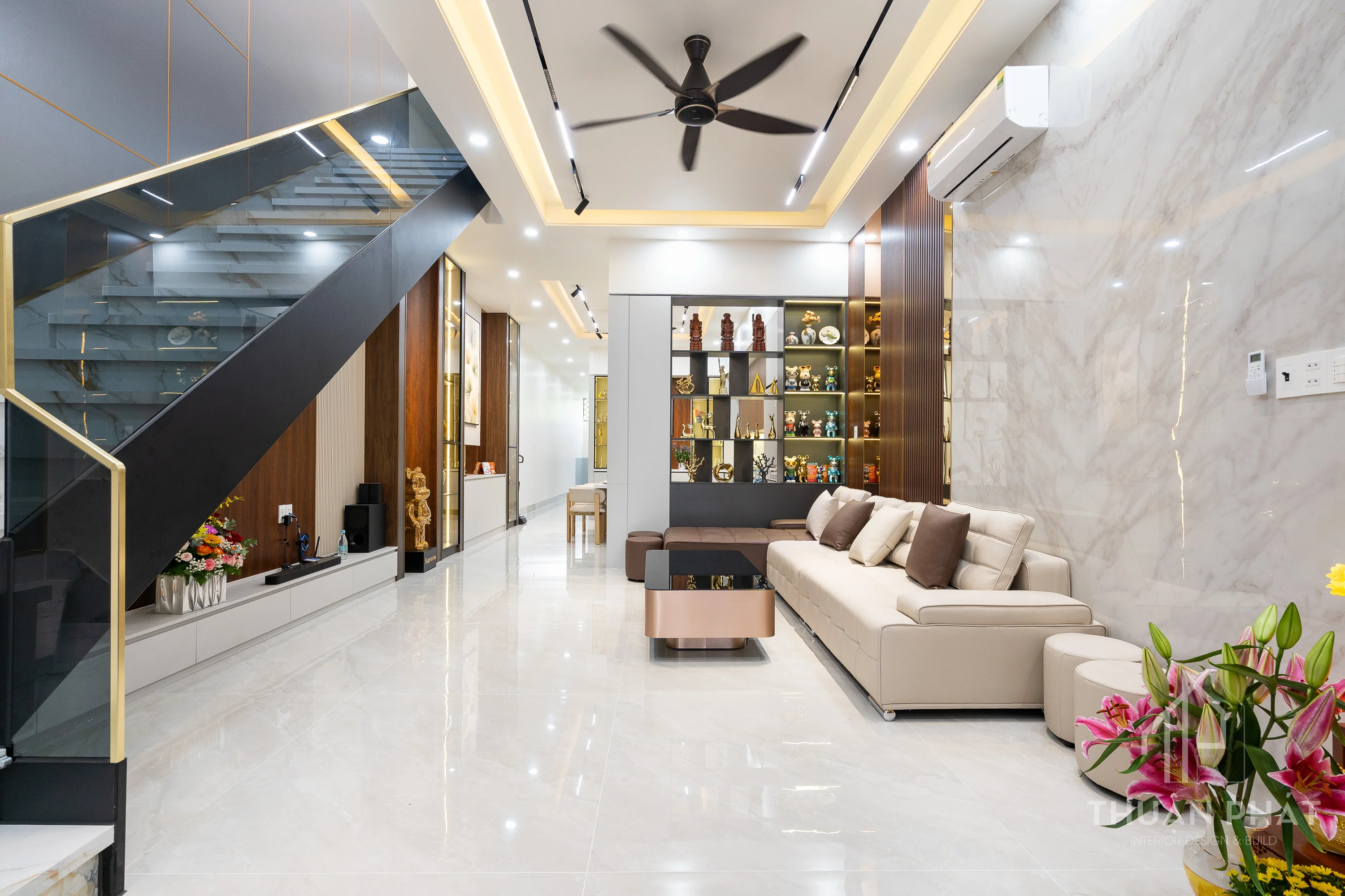 Thi Công Nội Thất Nhà Phố 210m2 Trọn Gói - Hình ảnh 11