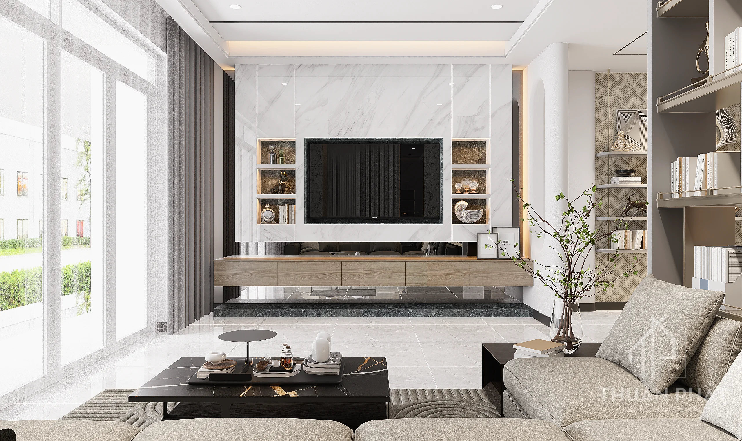 Thiết Kế Nội Thất Nhà Phố Phan Thiết 246m2 Sang Trọng, Trọn Gói - Hình ảnh 1