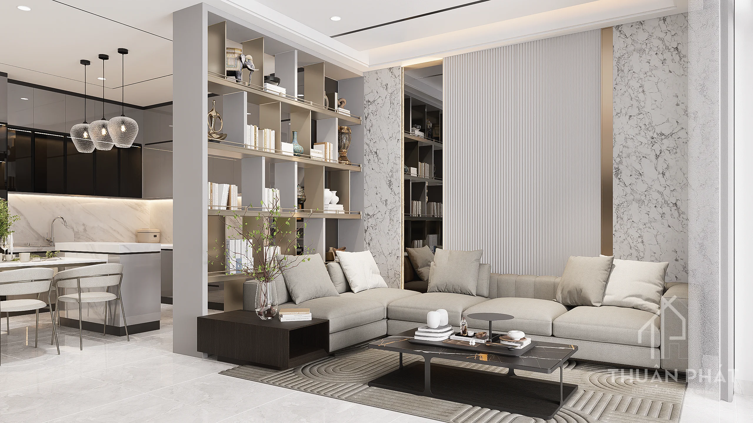 Thiết Kế Nội Thất Nhà Phố Phan Thiết 246m2 Sang Trọng, Trọn Gói - Hình ảnh 2