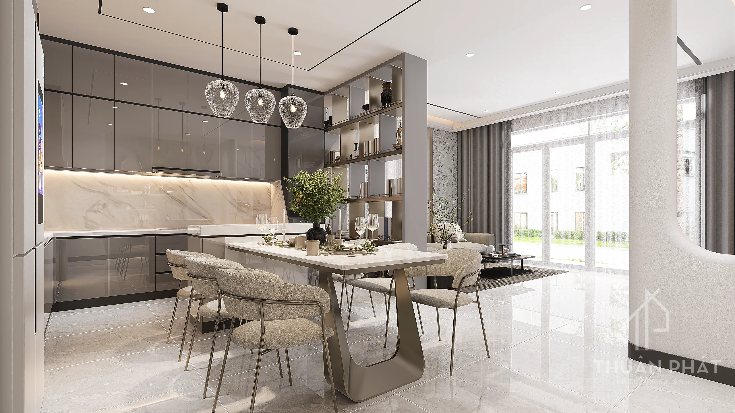 Thiết Kế Nội Thất Nhà Phố Phan Thiết 246m2 Sang Trọng, Trọn Gói