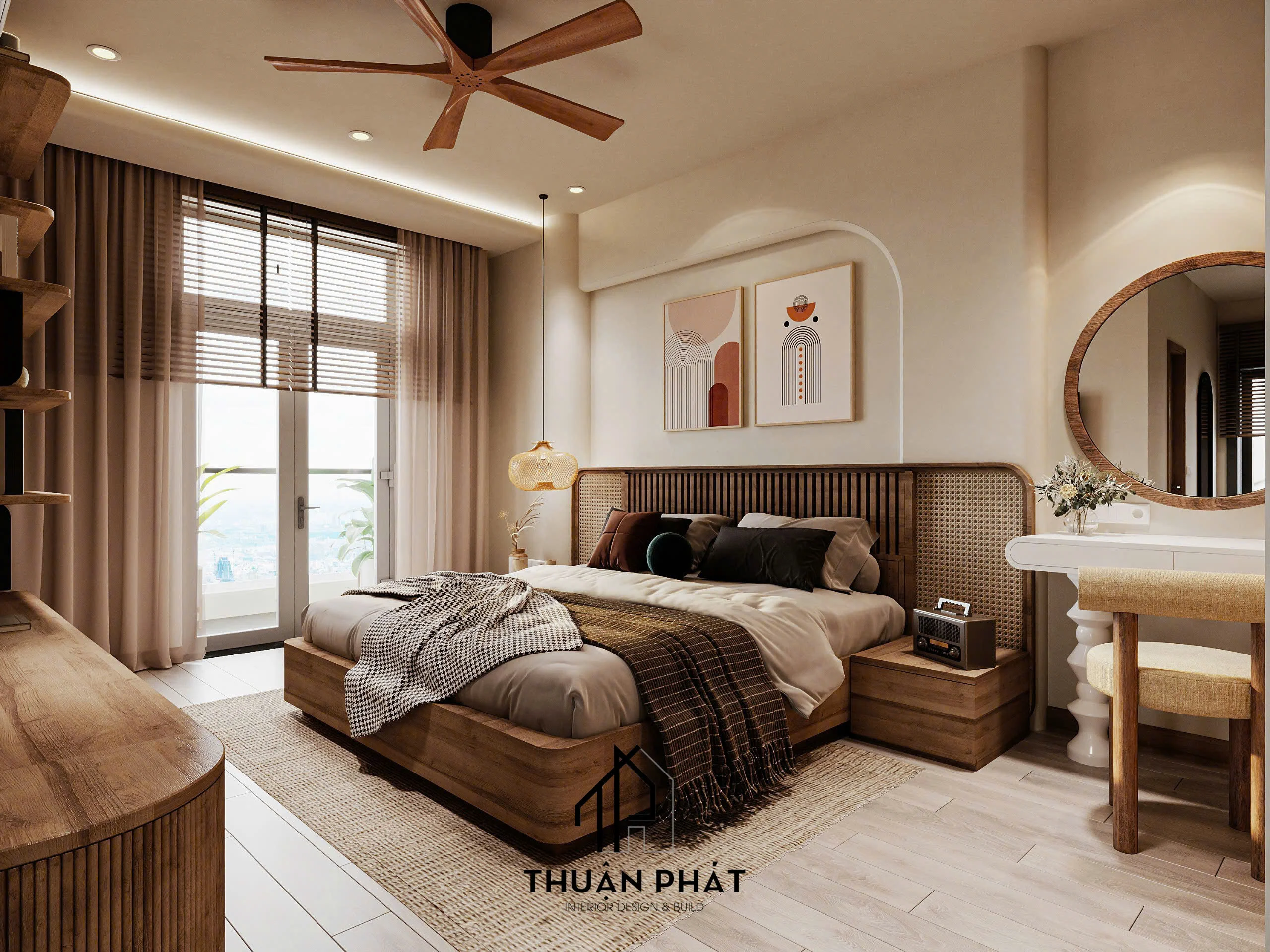 Nội Thất Japandi Warm Organic - Mẫu Thiết Kế Tinh Tế Từ Thuận Phát - Hình ảnh 9