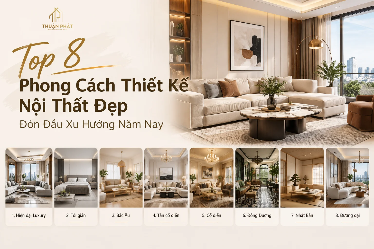 Top 8 Phong Cách Thiết Kế Nội Thất Đẹp, Xu Hướng Nhất Hiện Nay