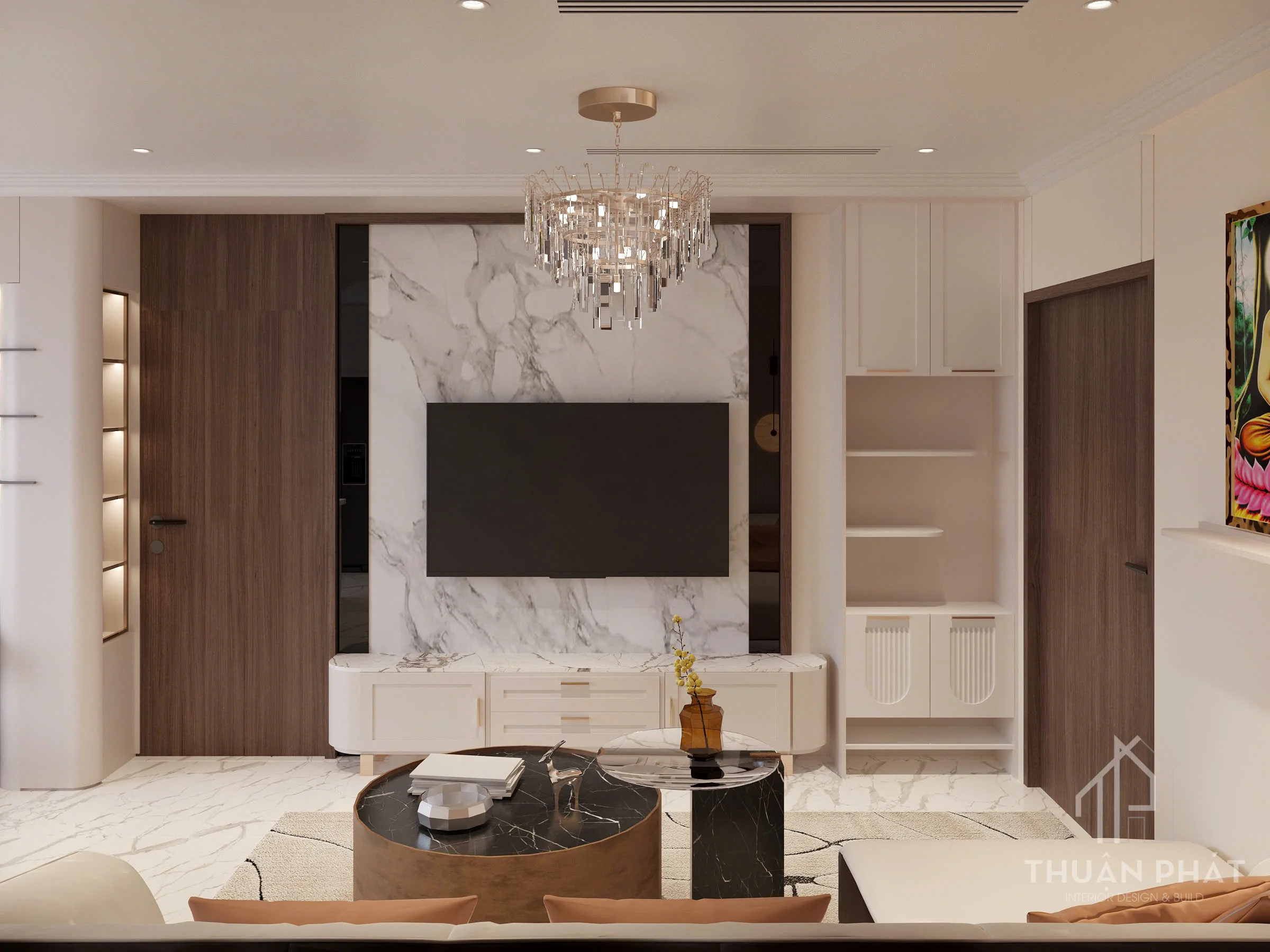 Thiết Kế Căn Hộ 105m2 Tại Q9 Phong Cách Modern Neoclassic Sang Trọng - Hình ảnh 3
