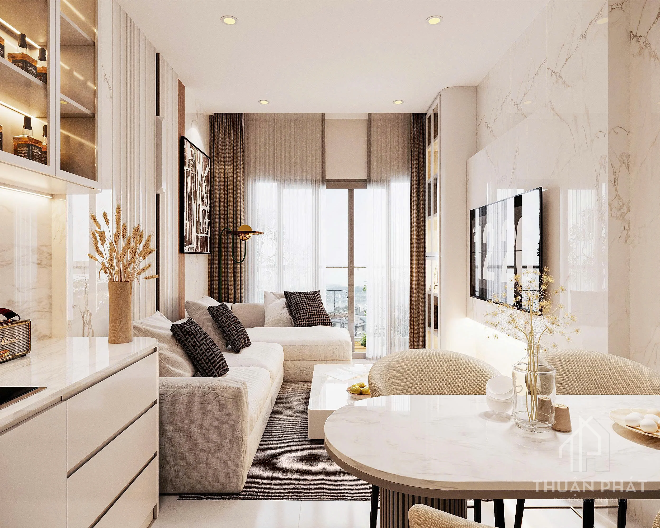 Thiết Kế Nhà Phố Tại Dĩ An 51m2 - Cải Tạo Nội Thất Tối Giản, Sang Trọng