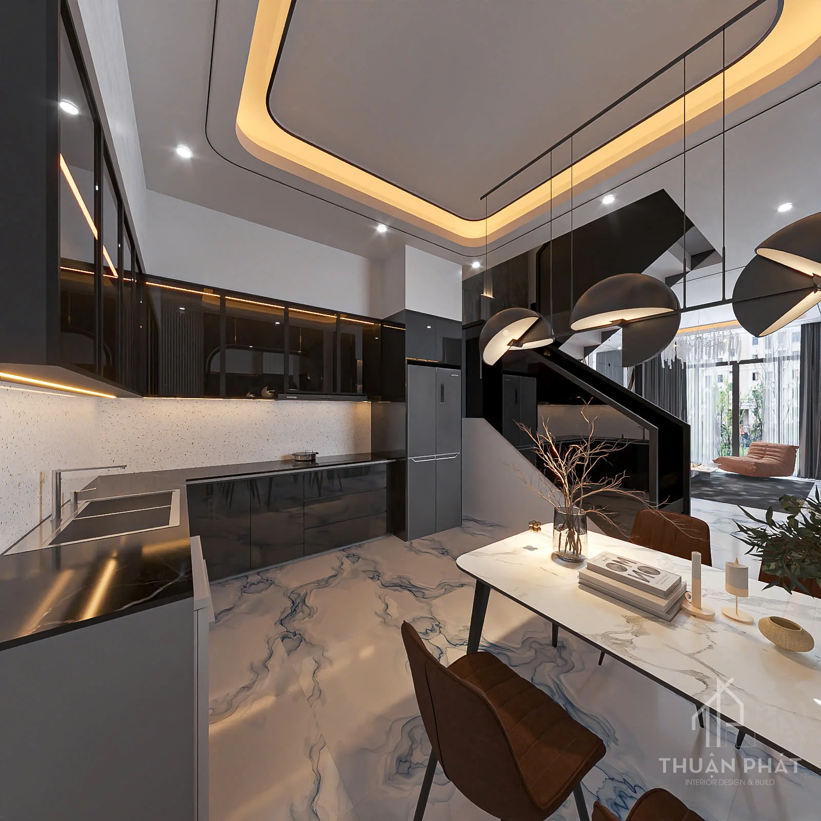 Thiết Kế Nội Thất Nhà Phố Bình Tân 260m2 - Hình ảnh 8