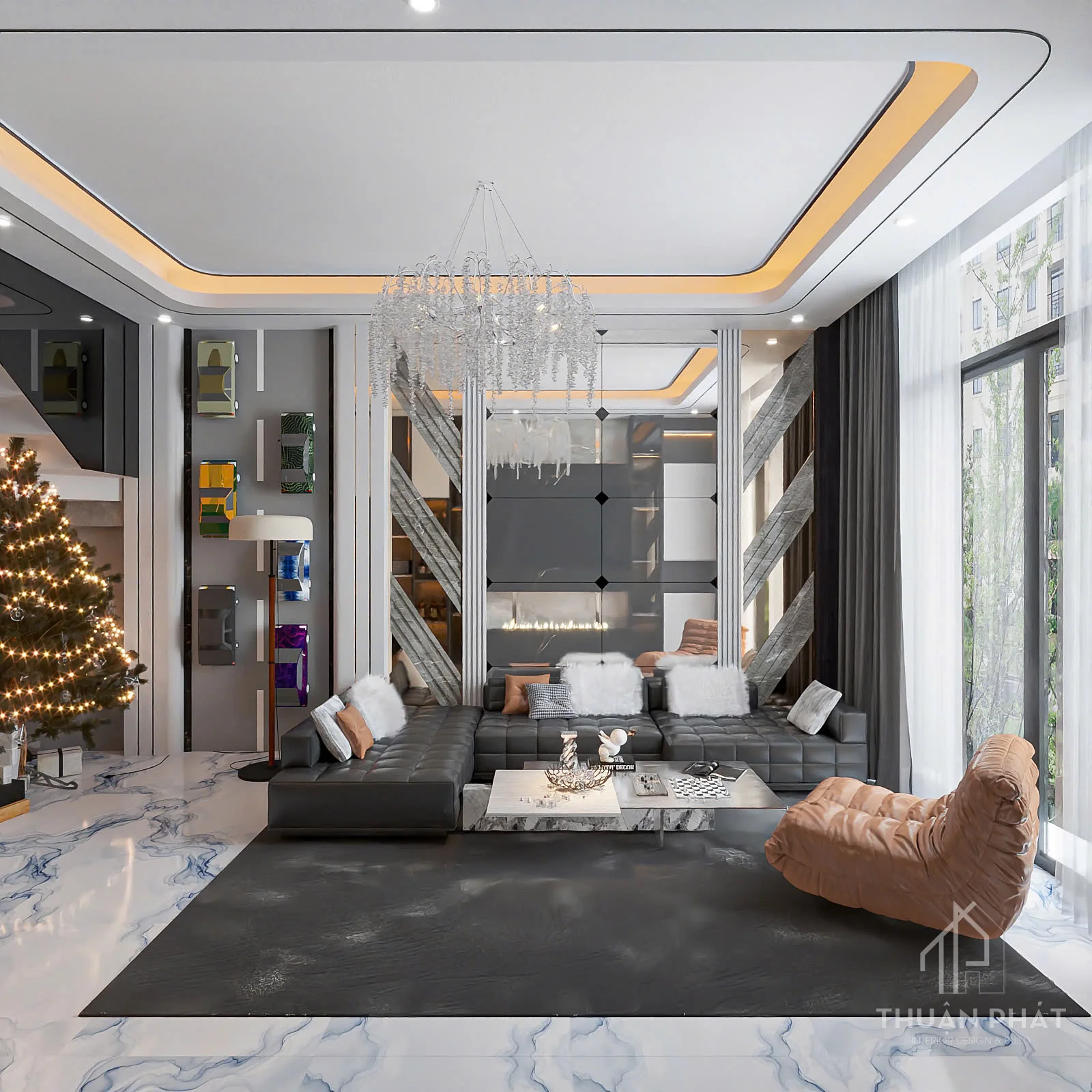 Thiết Kế Nội Thất Nhà Phố Bình Tân 260m2 - Hình ảnh 1