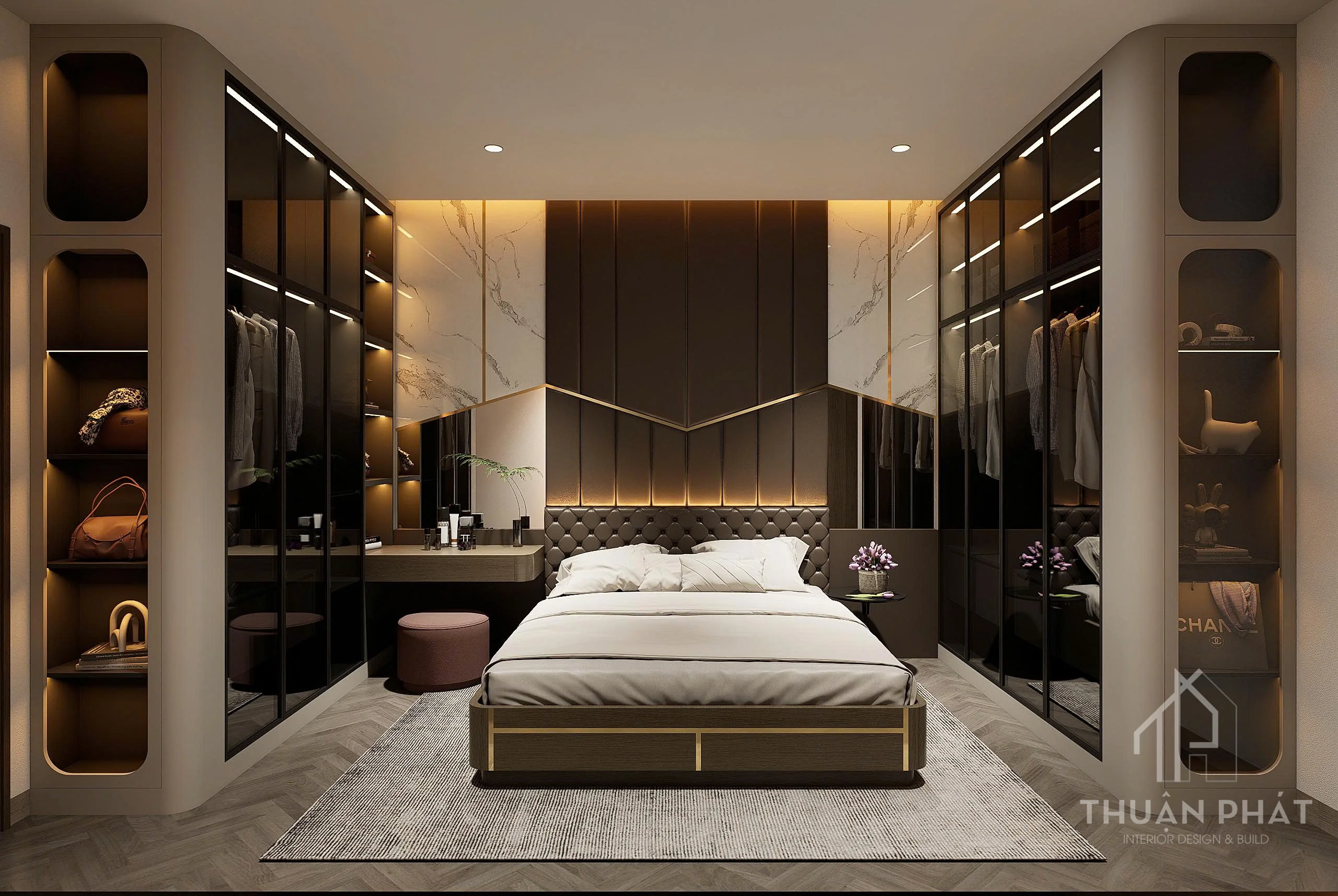 Thiết Kế Nội Thất Bình Dương 210m2 Sang Trọng - Nhà Chị Trang - Hình ảnh 32