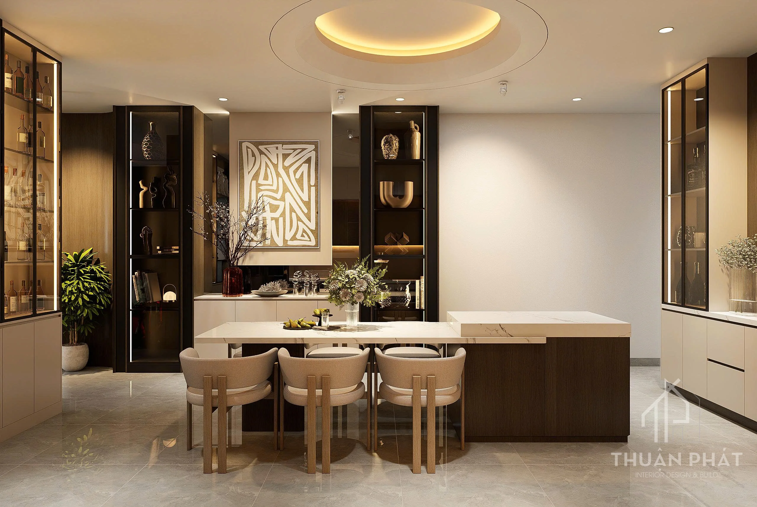 Thiết Kế Nội Thất Bình Dương 210m2 Sang Trọng - Nhà Chị Trang - Hình ảnh 10