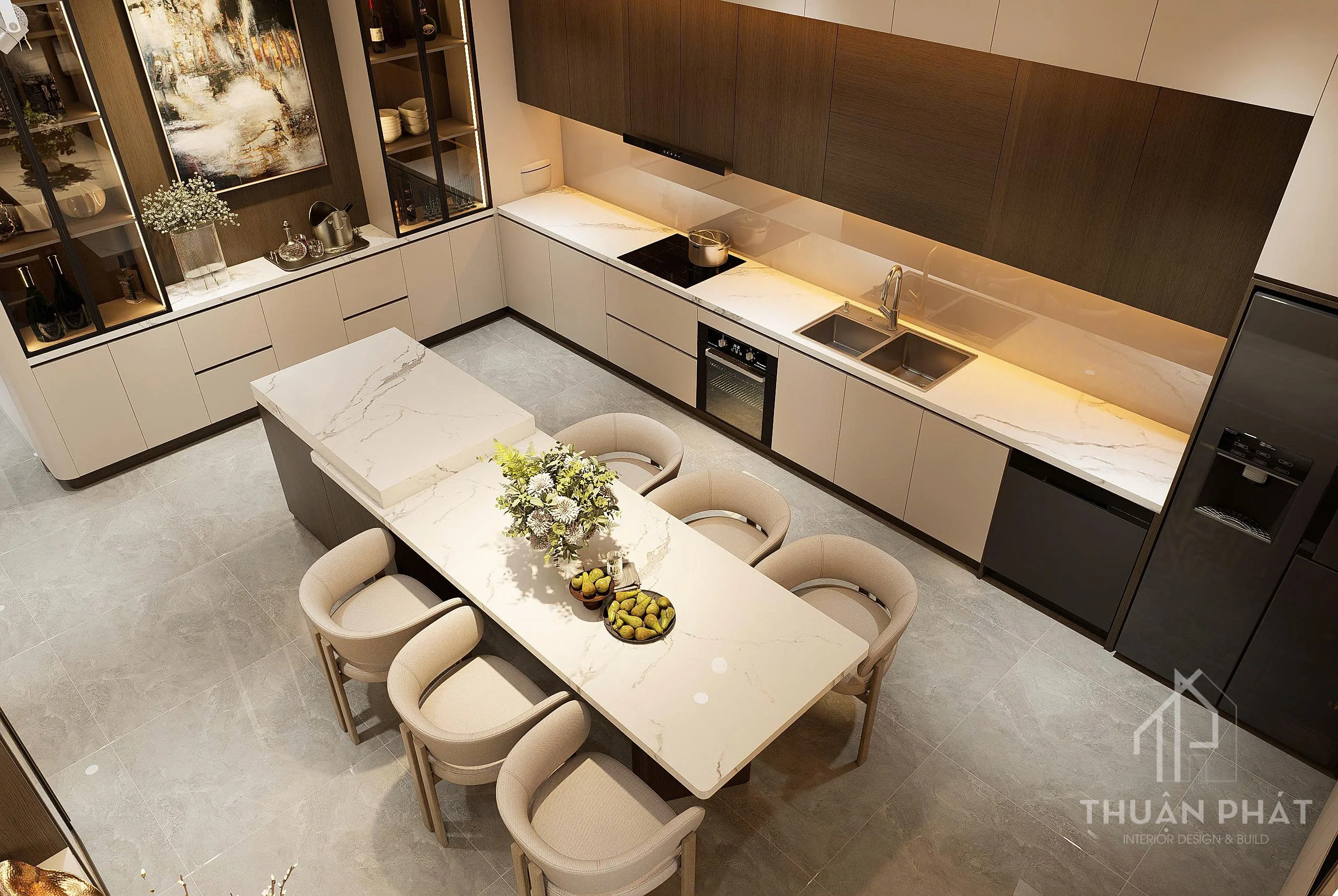 Thiết Kế Nội Thất Bình Dương 210m2 Sang Trọng - Nhà Chị Trang - Hình ảnh 12