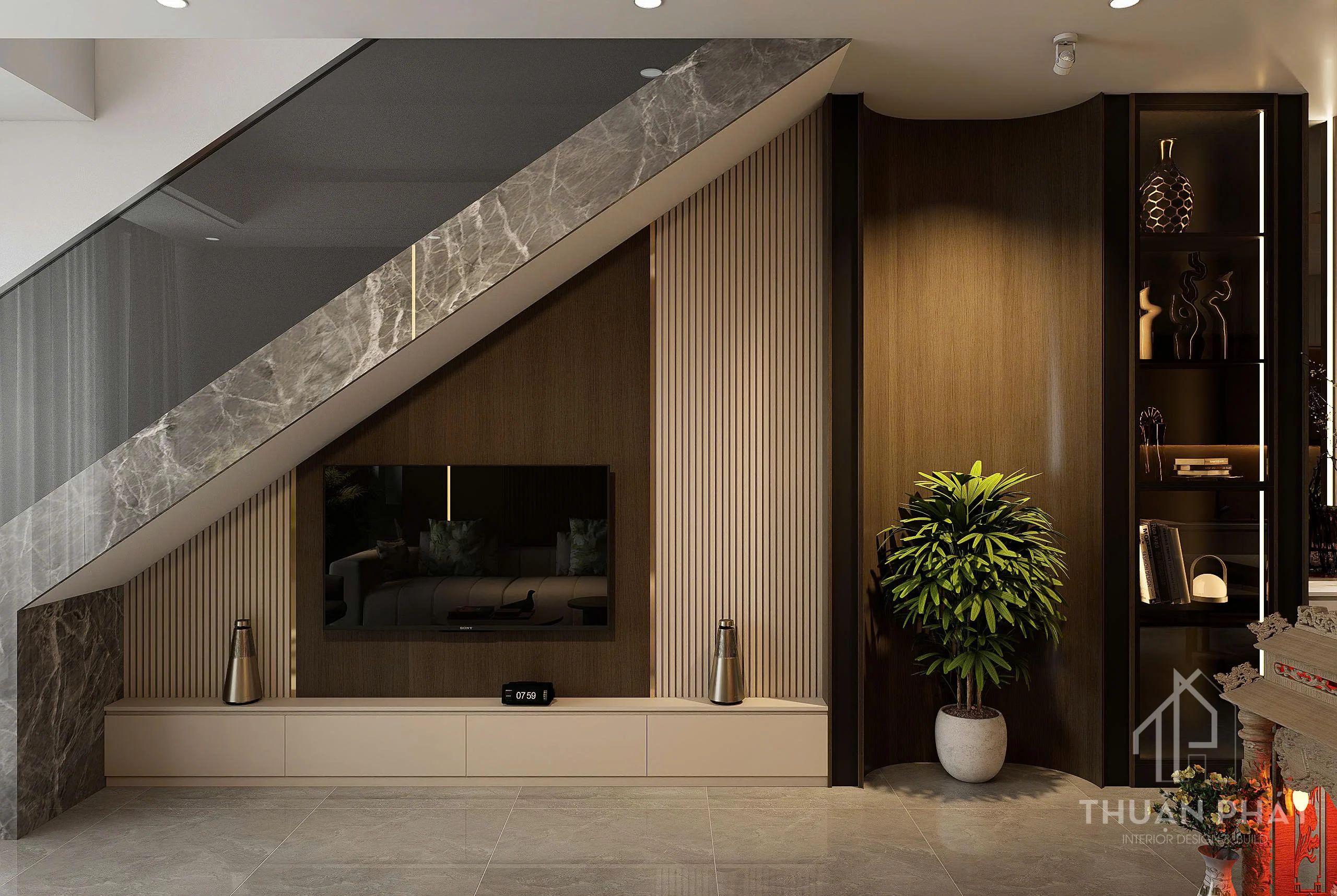 Thiết Kế Nội Thất Bình Dương 210m2 Sang Trọng - Nhà Chị Trang - Hình ảnh 5