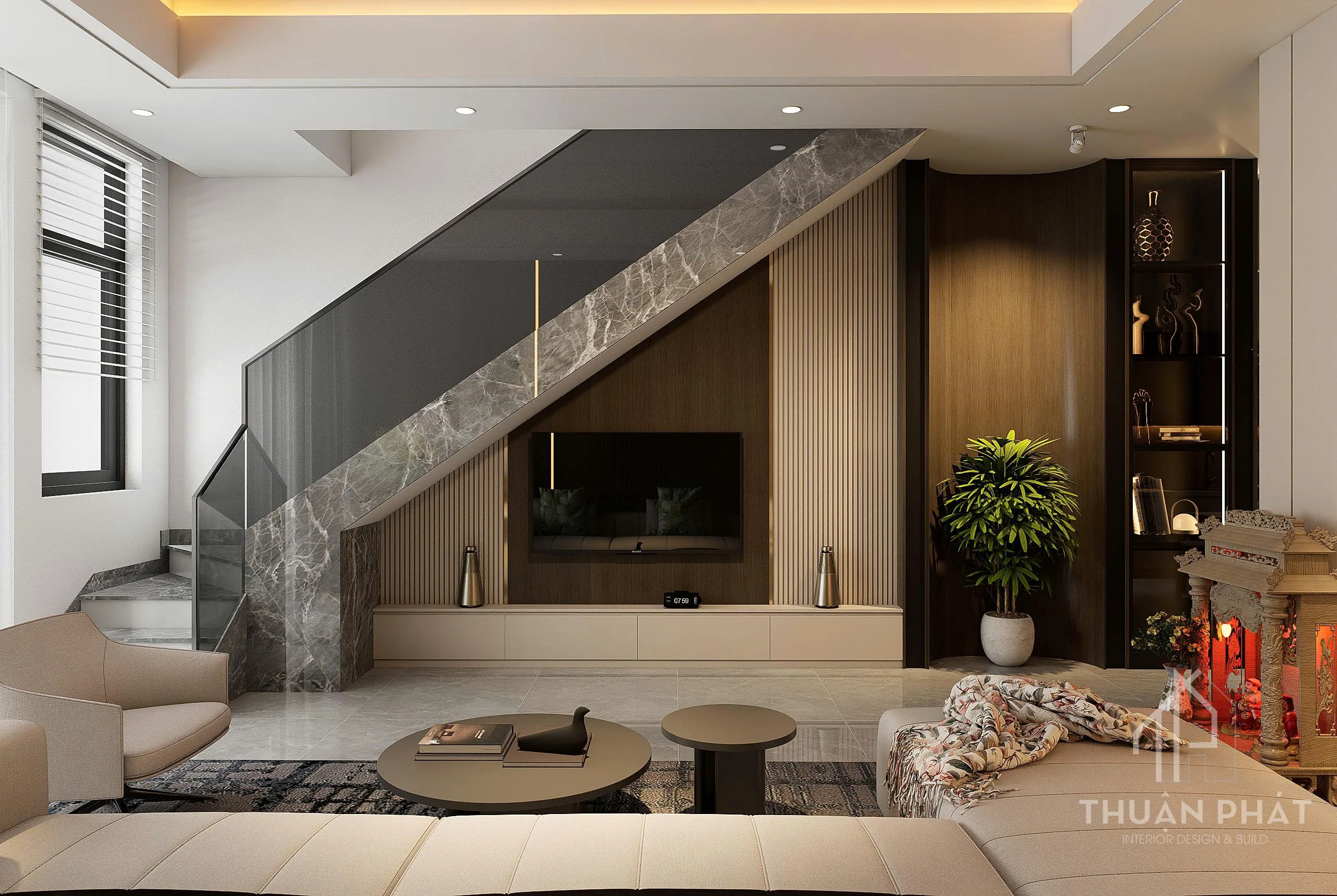 Thiết Kế Nội Thất Bình Dương 210m2 Sang Trọng - Nhà Chị Trang - Hình ảnh 8